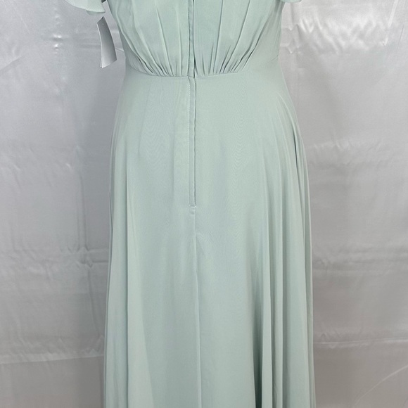 NWT Elegant Bridesmaid fully lined Dress with short flutter sleeves size 0 - Picture 4 of 13